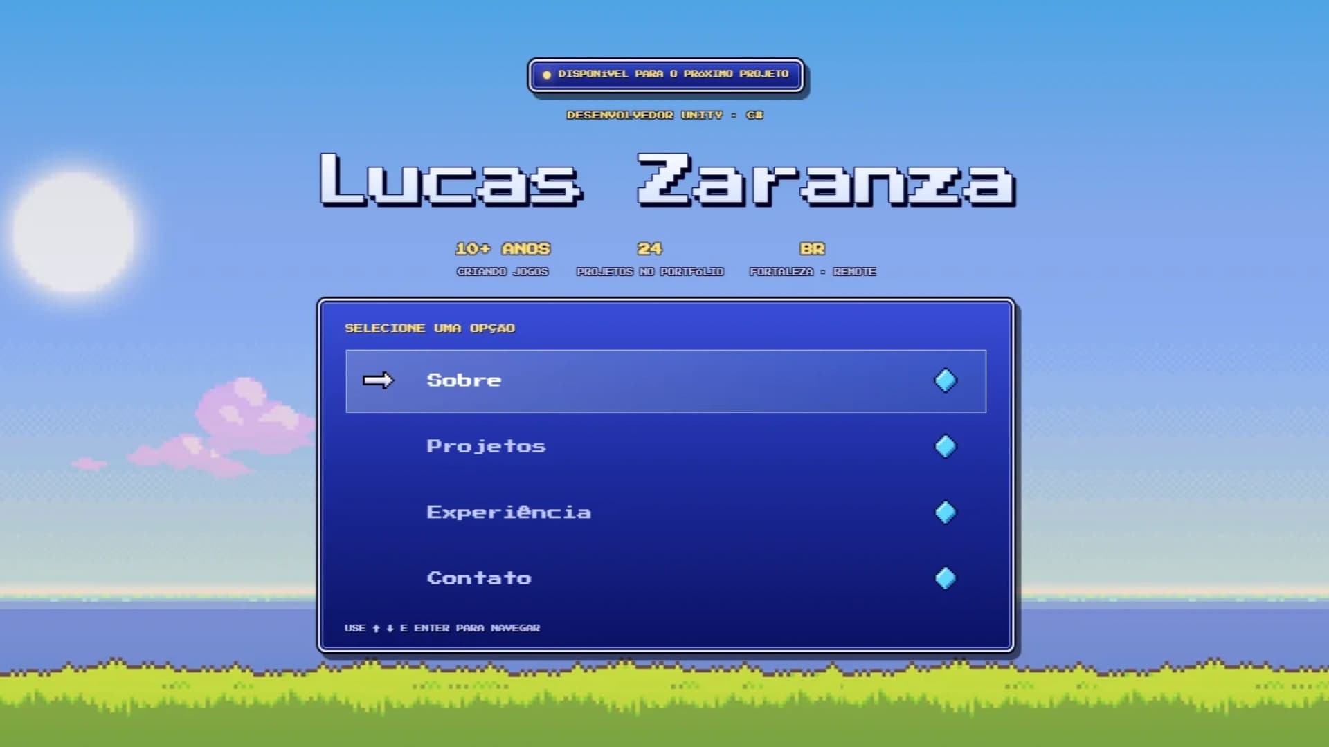 Landing page de Game Dev